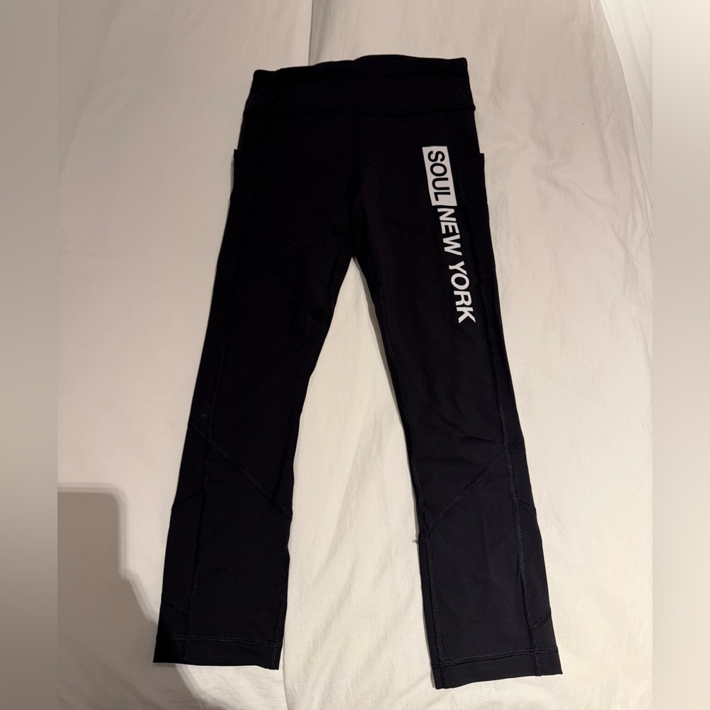 lululemon athletica Kids Black Leggings with White Print
